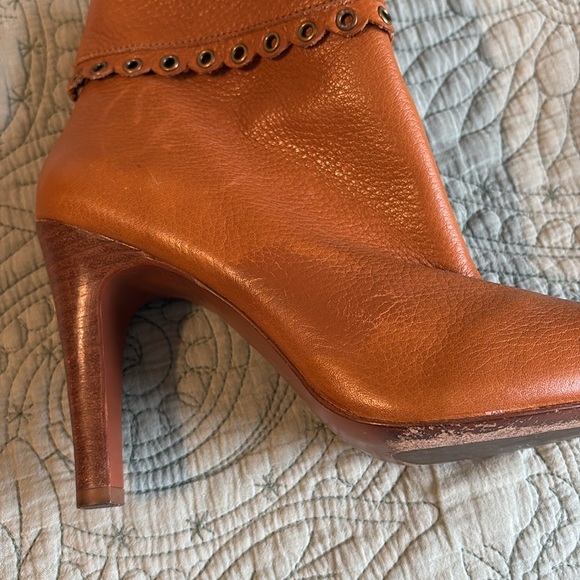 MICHAEL Michael Kors Roadie Leather Ankle Boot in Luggage Tan Women's Size 7M - Picture 11 of 17